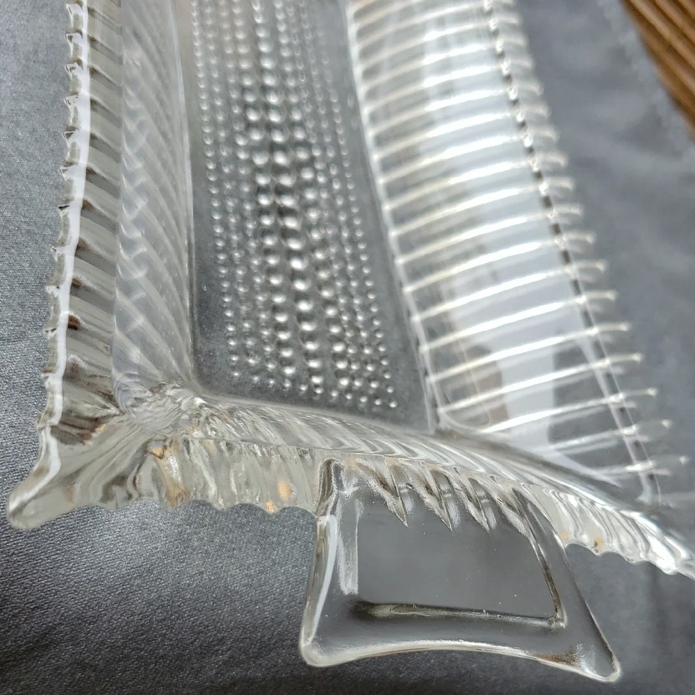 Elegant Clear Glass Rectangular Tray